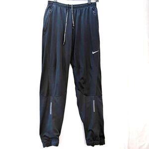 Nike Running Club Joggers Sweatpants Men Small Black Ankle Zip Pocket Reflective